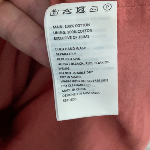 Bardot Dress Size 16- Terracotta - Picture 5 of 6